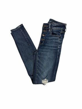 American Eagle Women's High-Rise Button-Fly Skinny Jeans Size 0R